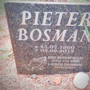 BOSMAN Pieter 1960-2013