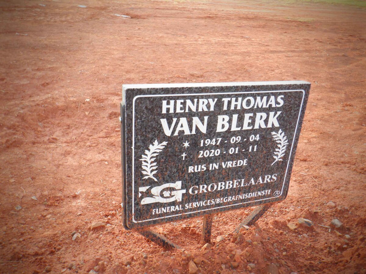 BLERK Henry Thomas, van 1947-2020