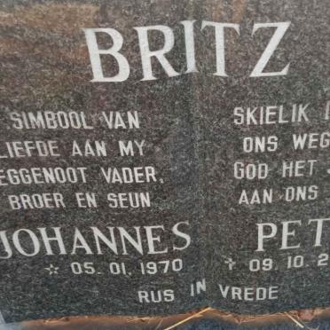 BRITZ Johannes Petrus 1970-2001