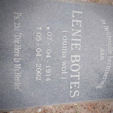 BOTES Lenie 1914-2002
