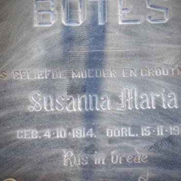 BOTES Susanna Maria 1914-1987