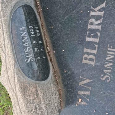 BLERK Susanna, van 1940-1993