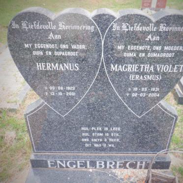 ENGELBRECHT Hermanus 1923-2001 &amp; Magrietha Violet ERASMUS 1931-2004
