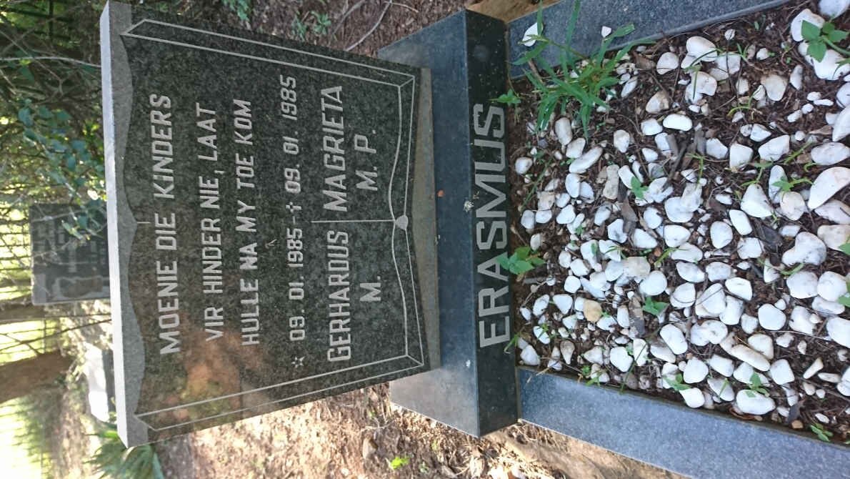 ERASMUS Gerhardus M. 1985-1985 :: ERASMUS Magrieta M.P. 1985-1985