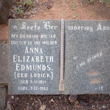 EDMUNDS Anna Elizabeth nee LUDICK 1914-1962