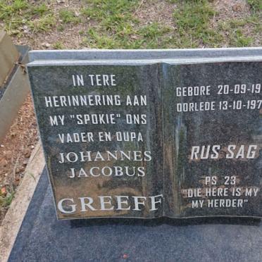 GREEFF Johannes Jacobus 1917-1976 &amp; Aletha Johanna Elizabeth 1918-2015