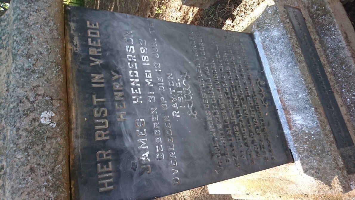 HENDERSON Henry James 1882-1919