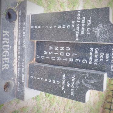 KRÜGER Anna Louisa Gertruida 1965-2003