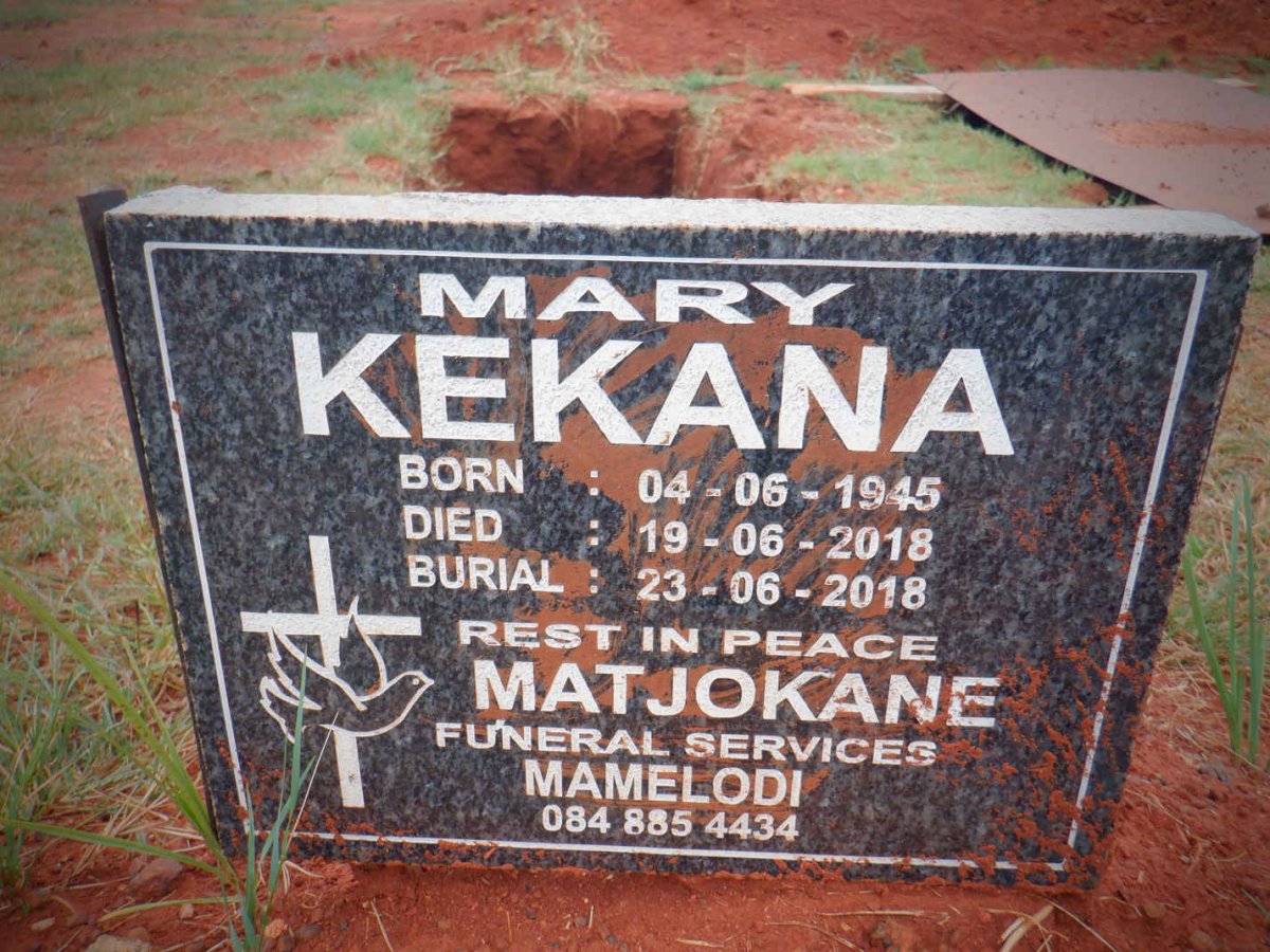 KEKANA Mary 1945-2018