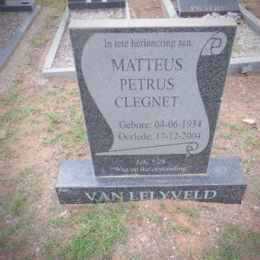 LELYVELD Matteus Petrus Clegnet, van 1934-2004