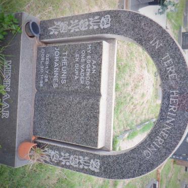 MINNAAR Theunis Johannes 1928-1998