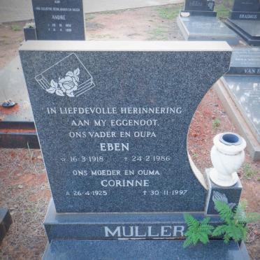 MULLER Eben 1918-1986 &amp; Corinne 1925-1997