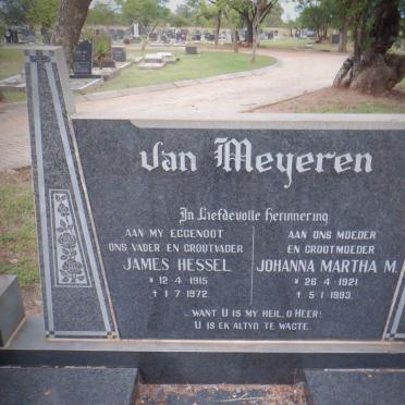 MEYEREN James Hessel, van 1915-1972 &amp; Johanna Martha M. 1921-1993