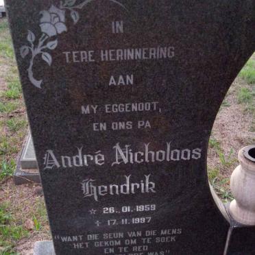 OBERHOLZER André Nicholaas Hendrik 1959-1997