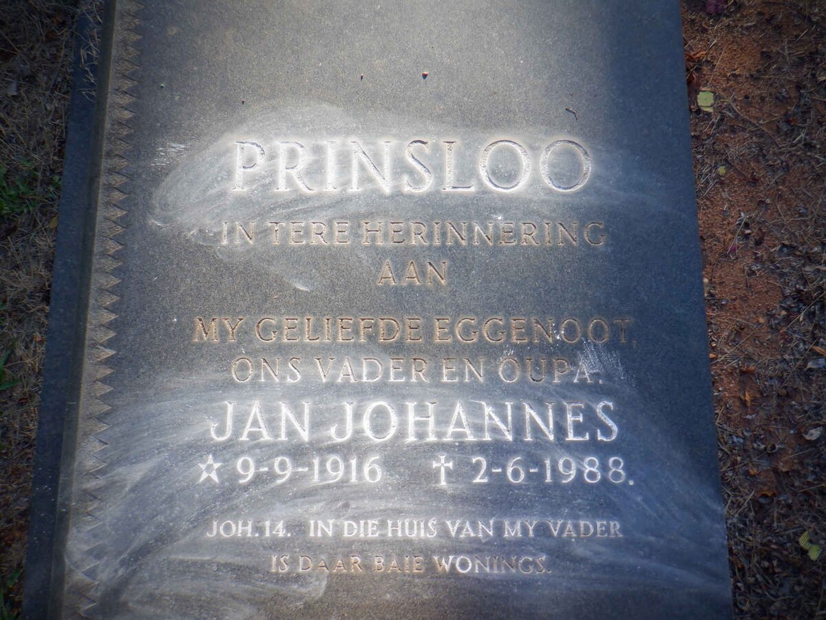 PRINSLOO Jan Johannes 1916-1988