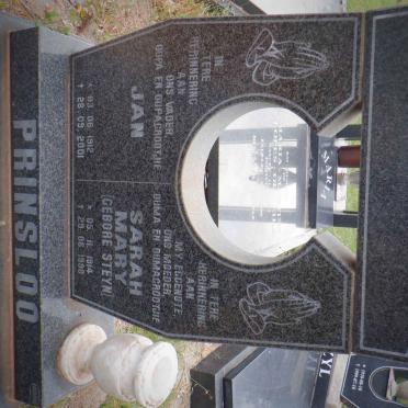PRINSLOO Jan 1912-2001 &amp; Sarah Mary STEYN 1914-1998