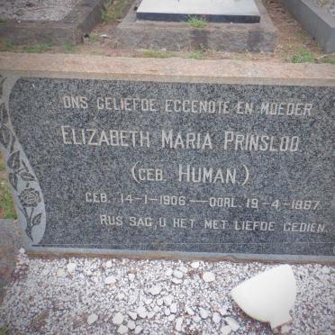 PRINSLOO Elizabeth Maria nee HUMAN 1906-1967