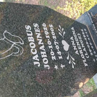 RENSBURG Jacobus Johannes, Jansen van 1926-2005 &amp; Anna Florendina LANGE 1924-2015