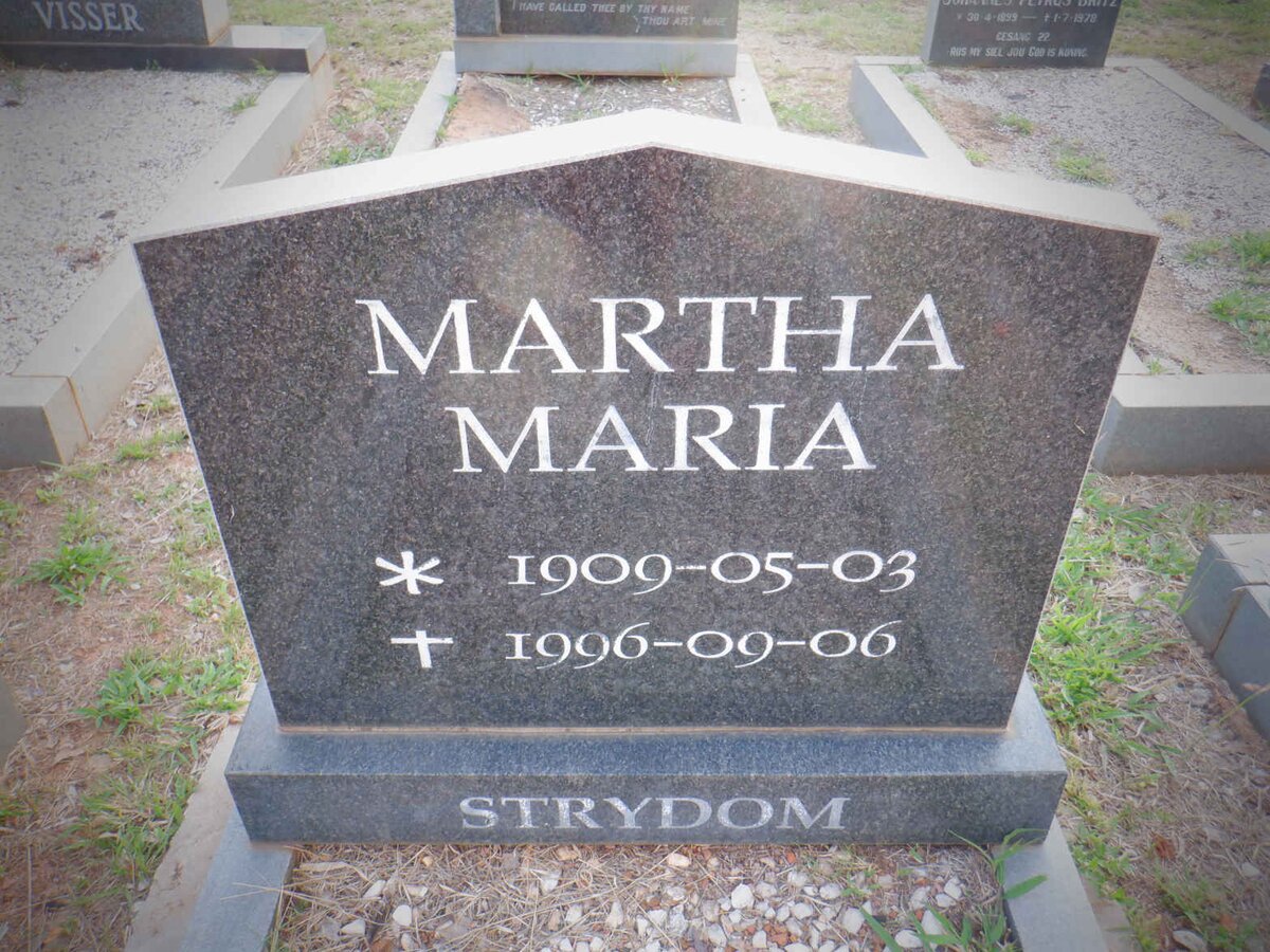 STRYDOM Martha Maria 1909-1996