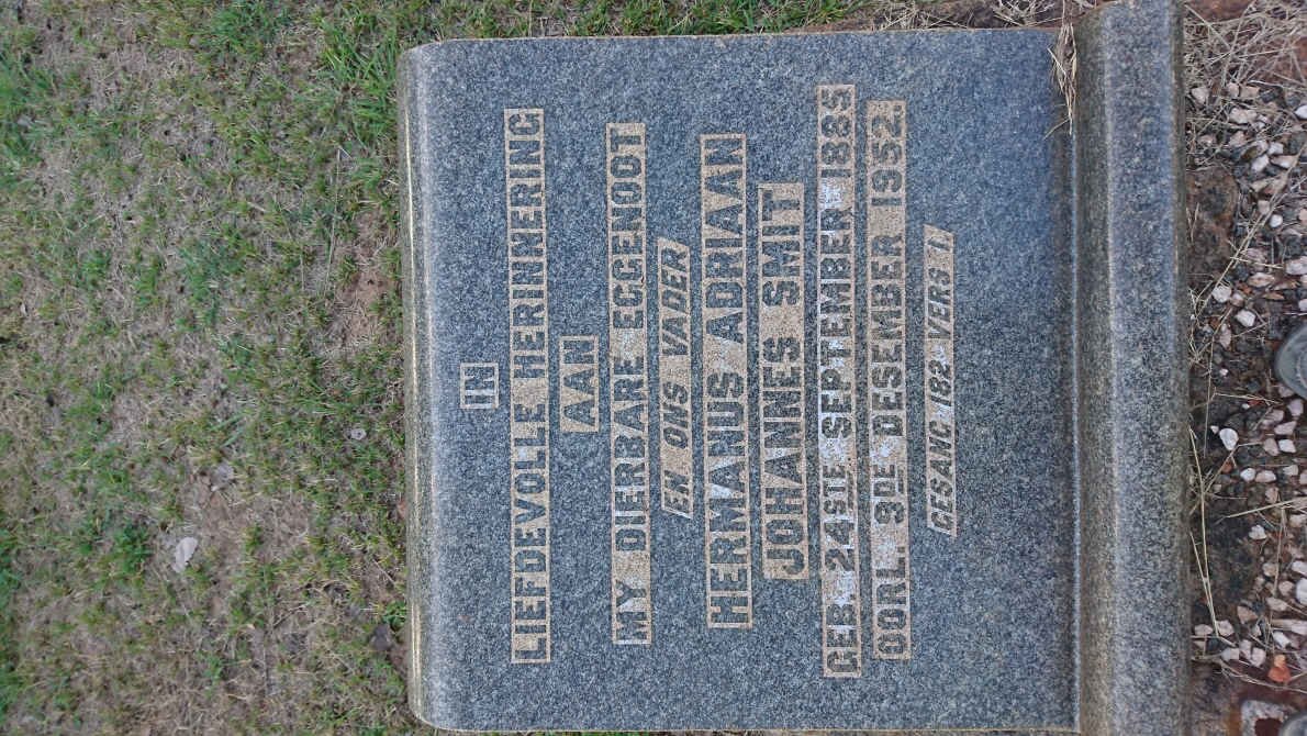 SMIT Hermanus Adriaan Johannes 1885-1952