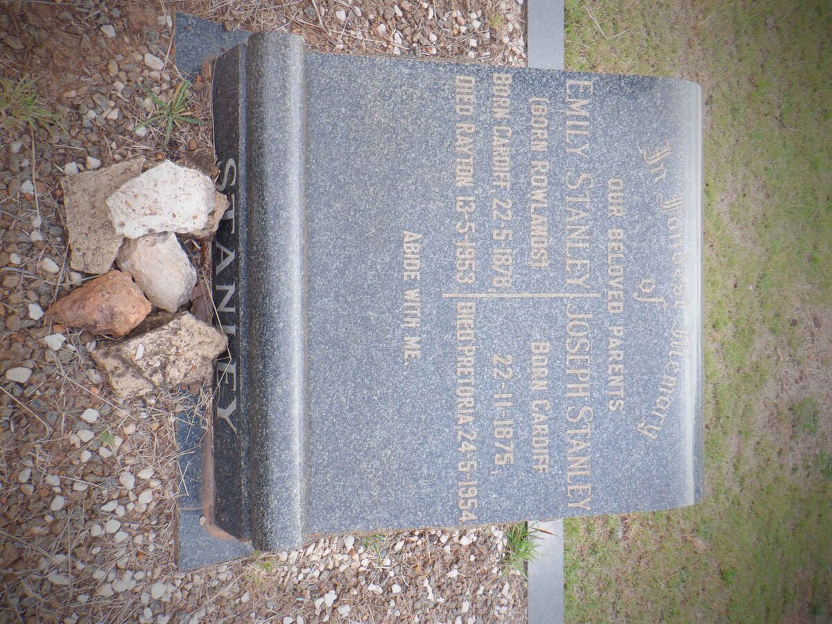 STANLEY Joseph 1875-1954 &amp; Emily ROWLANDS 1878-1953