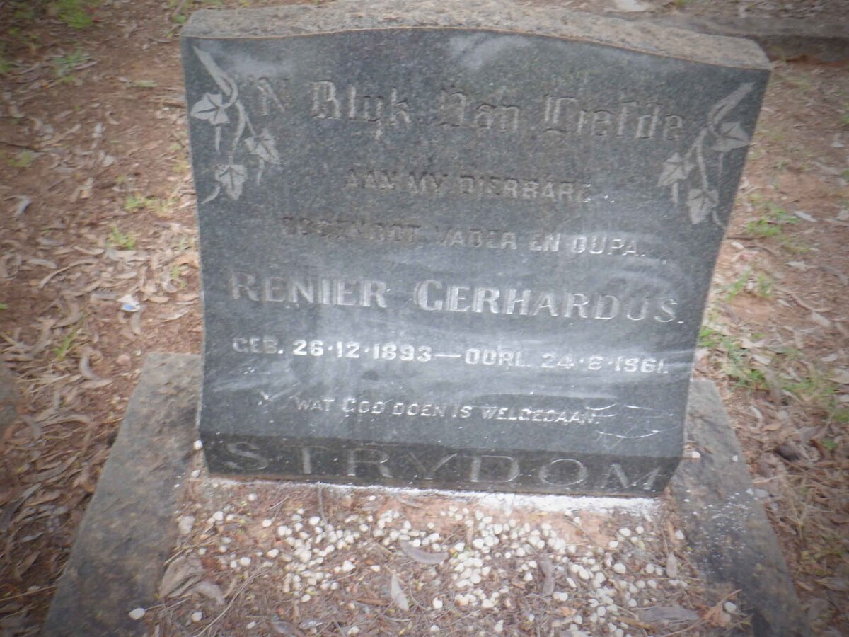STRYDOM Renier Gerhardus 1893-1961