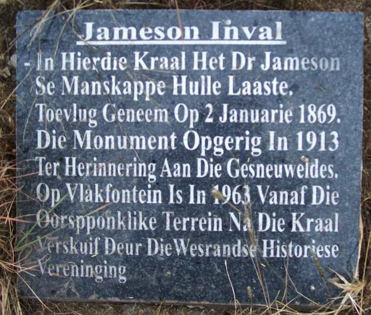 05. Jameson Raid Memorial