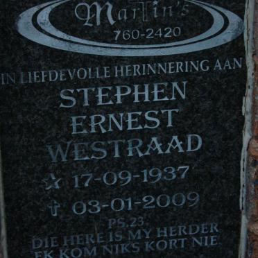 WESTRAAD Stephen Ernest 1937-2009