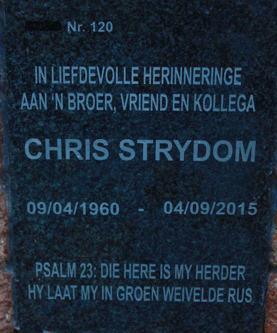 STRYDOM Chris 1960-2015