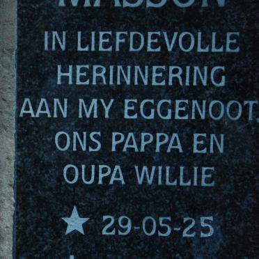 MASSON Willie 1925-2007