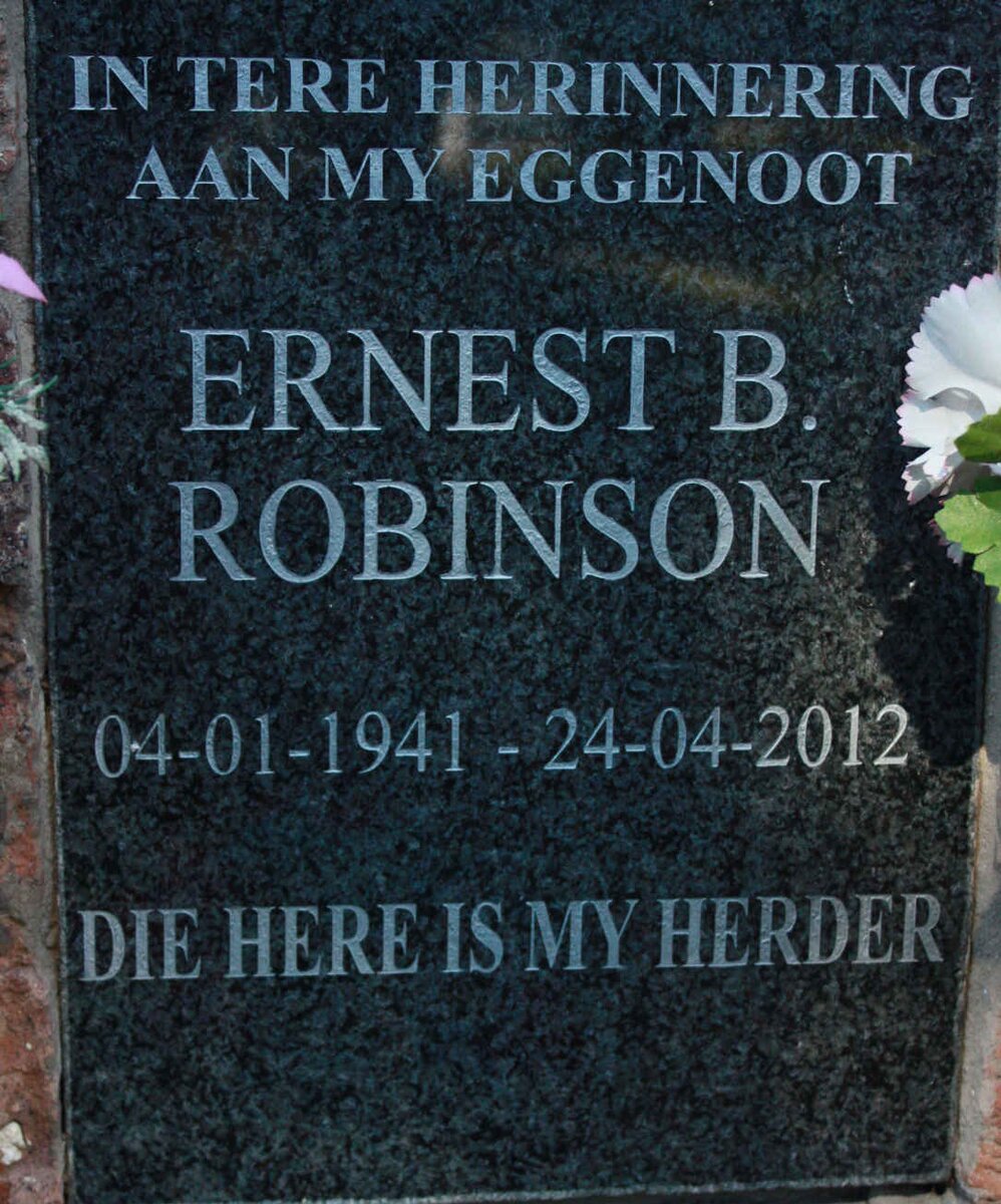 ROBINSON Ernest B. 1941-2012