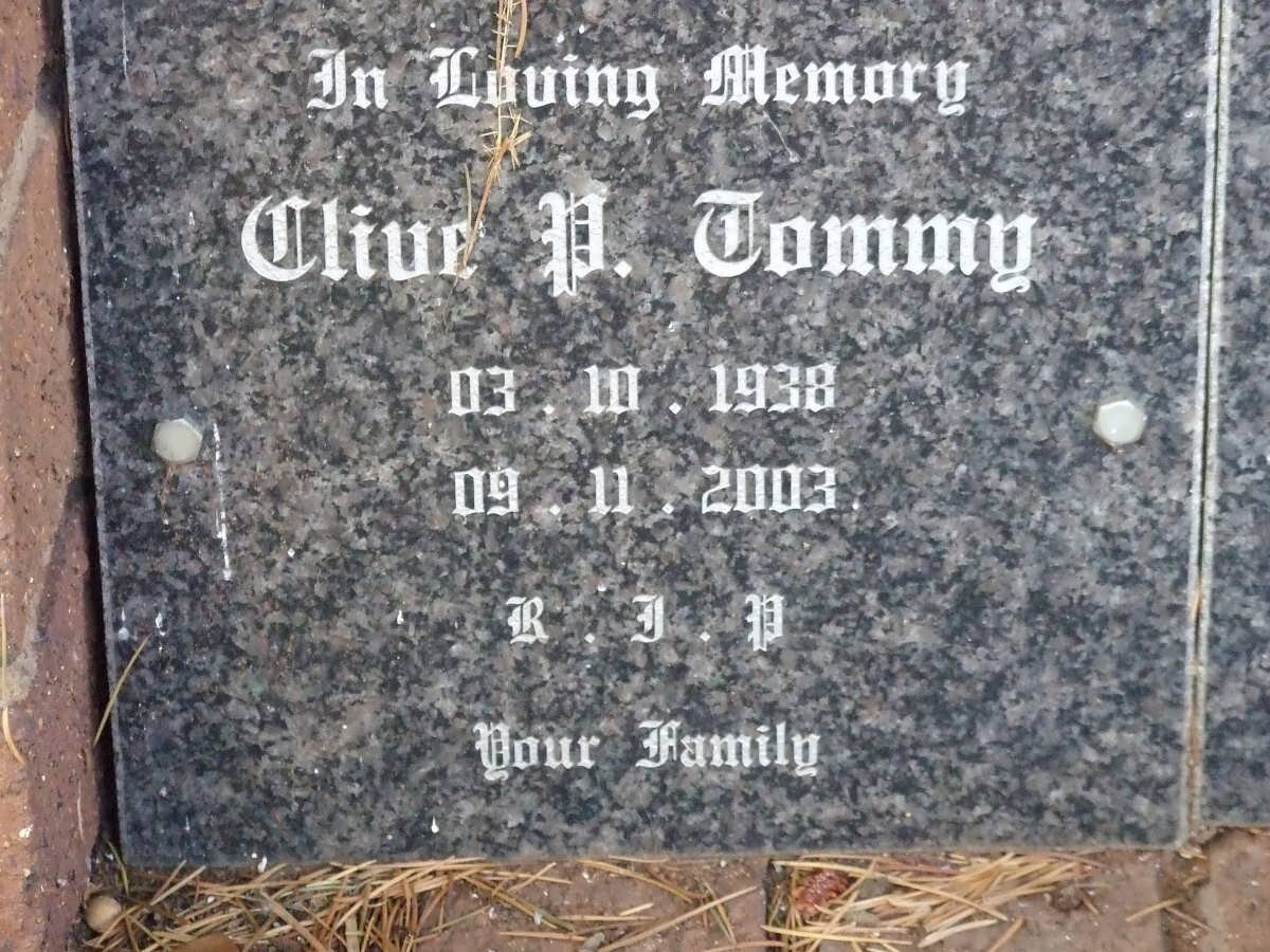 TOMMY Clive P. 1938-2003