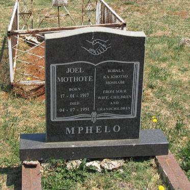 MPHELO Joel Mothote 1917-1991