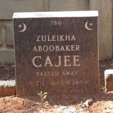 CAJEE Zuleikha Aboobaker -1984