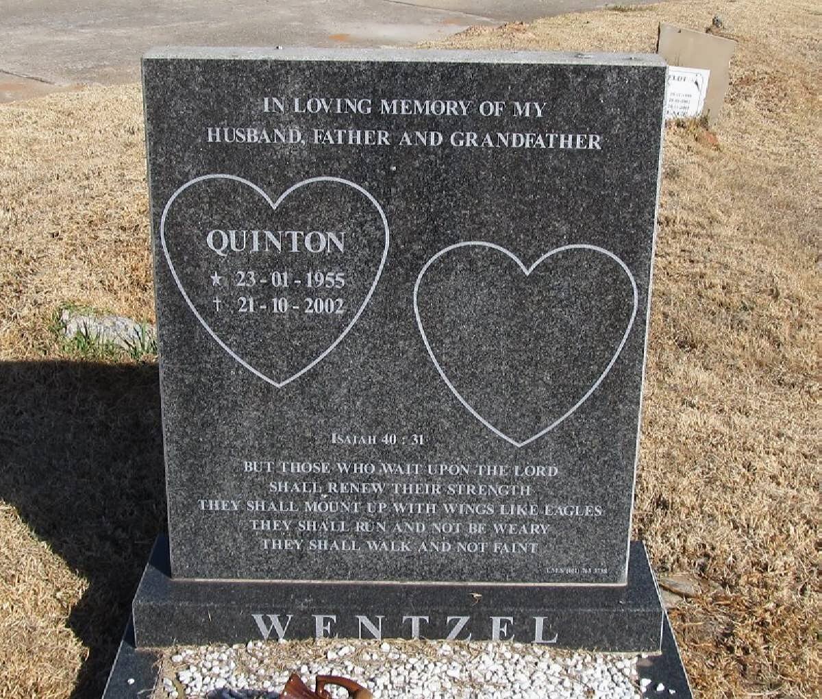 WENTZEL Quinton 1955-2002