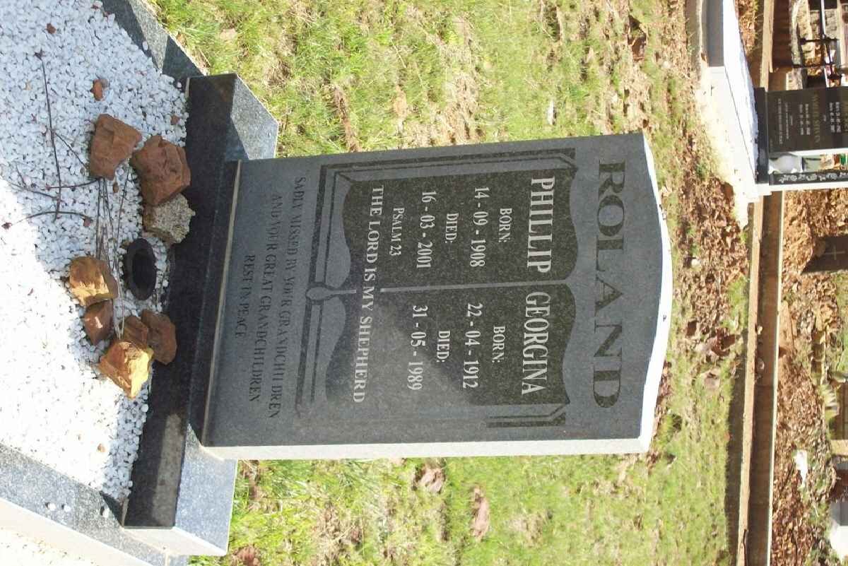 ROLAND Phillip 1908-2001 &amp; Georgina 1912-1989