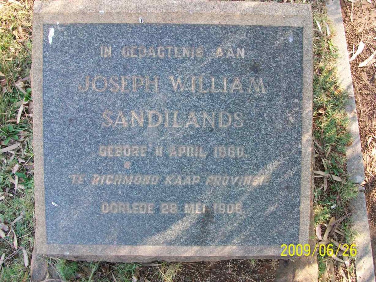 SANDILANDS Joseph William 1860-1906