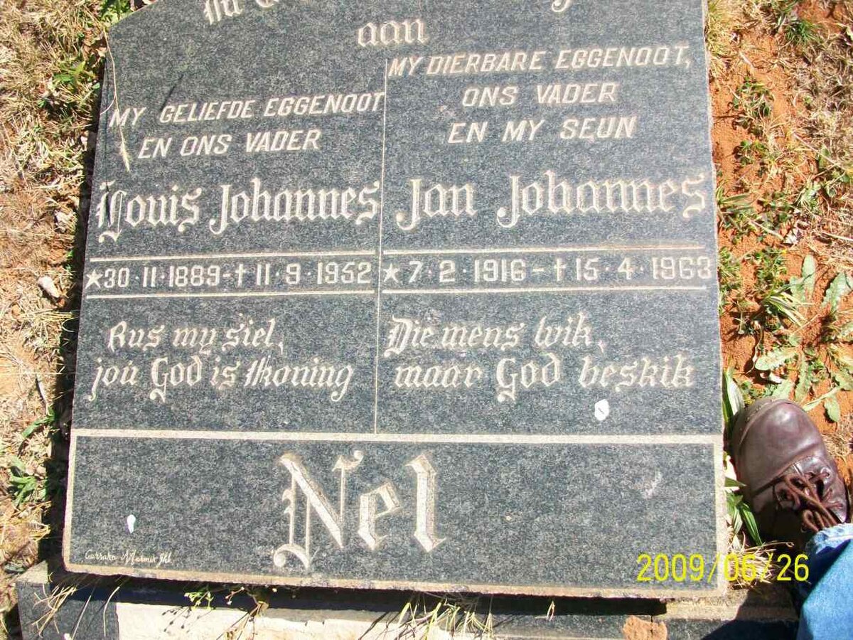 NEL Louis Johannes 1889-1952 :: NEL Jan Johannes 1916-1963