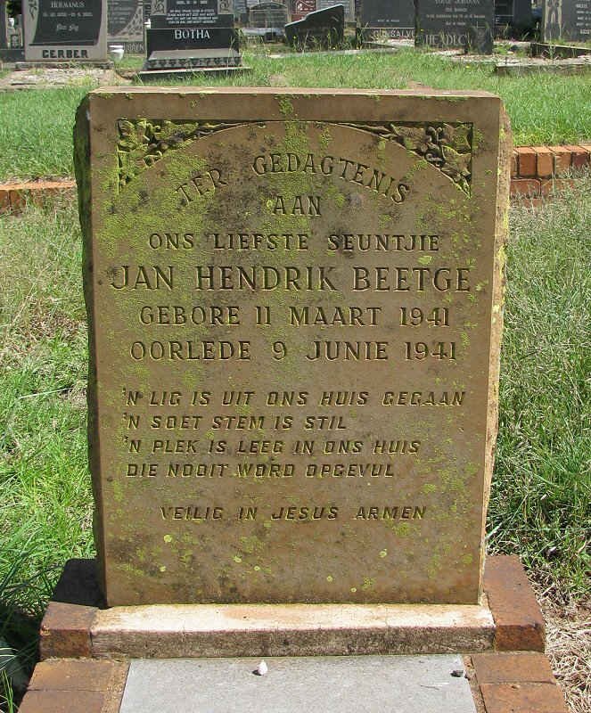BEETGE Jan Hendrik 1941-1941