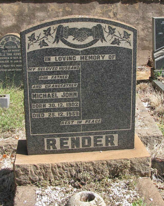 RENDER Michael John 1902-1959