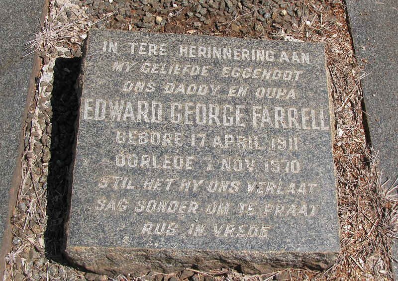 FARRELL Edward George 1911-1970