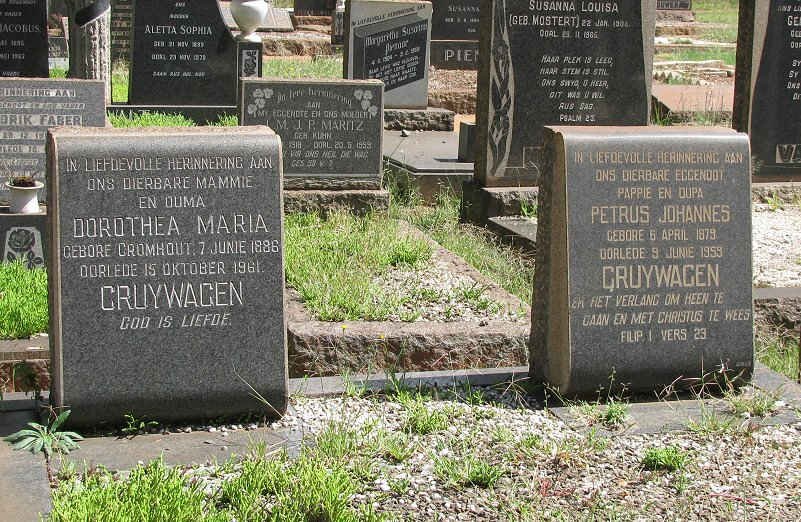 CRUYWAGEN Petrus Johannes 1879-1959 &amp; Dorothea Maria CROMHOUT 1886-1961