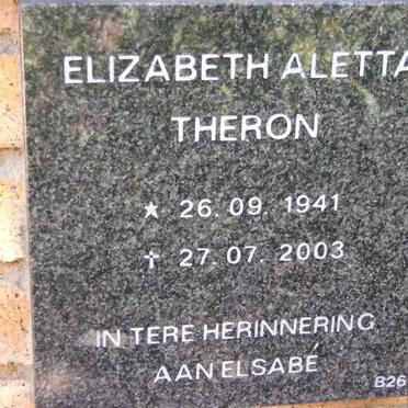 THERON Elizabeth Aletta 1941-2003