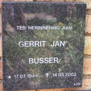 BUSSER Gerrit Jan 1944-2002
