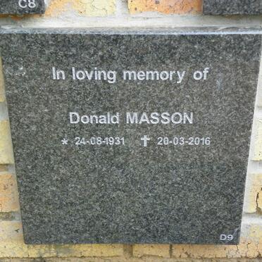 MASSON Donald 1931-2016