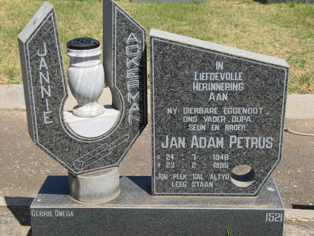 ACKERMAN Jan Adam Petrus 1948-1995