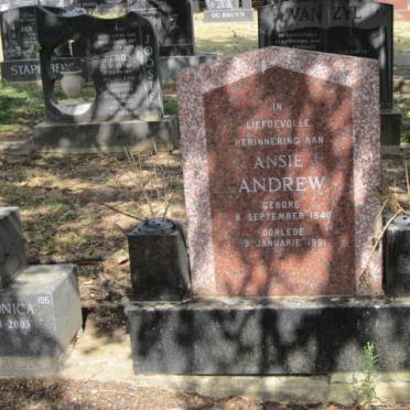 ANDREW Ansie 1940-1991