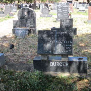 BURGER Mick-Ella 1938-1992
