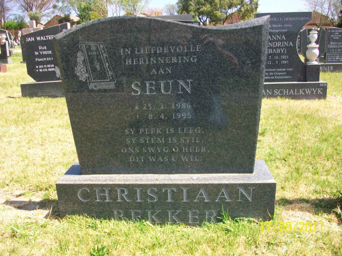 BEKKER Christiaan 1986-1995