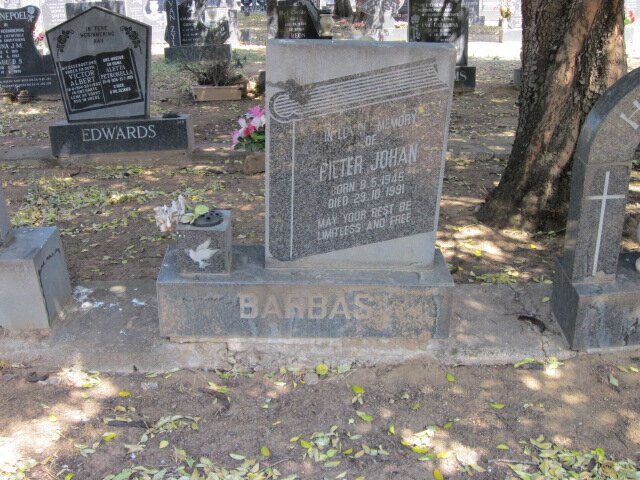 BARBAS Pieter Johan 1945-1991